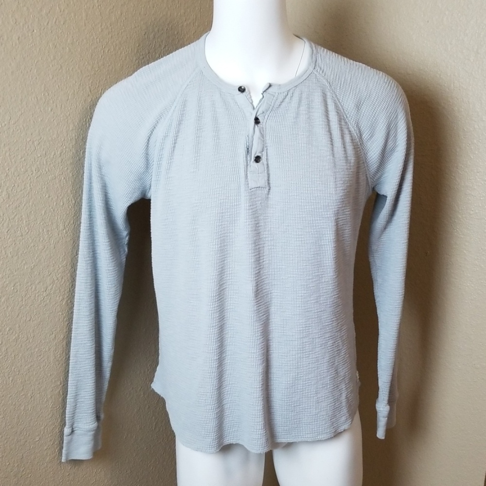 Lucky Brand Gray Long Sleeve Thermal Henley